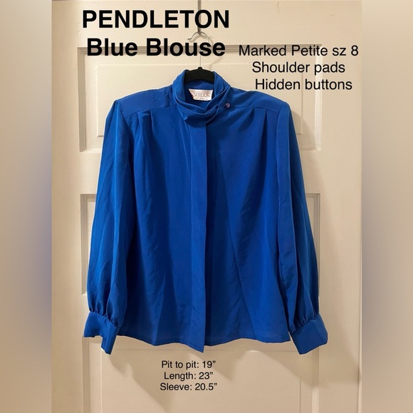 Pendleton Tops - Pendleton Royal Blue Women's Blouse